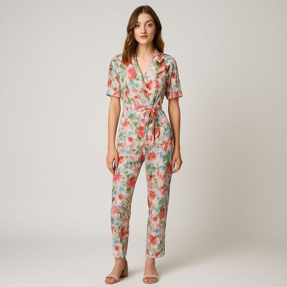 Revolve Anna Kay Kilyan Floral Wrap Front Jumpsuit - Picture 1 of 9